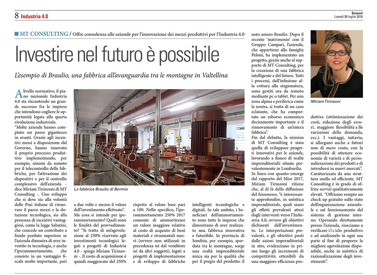 MT Consulting - Inserto Il Sole 24 ore 30-07-18